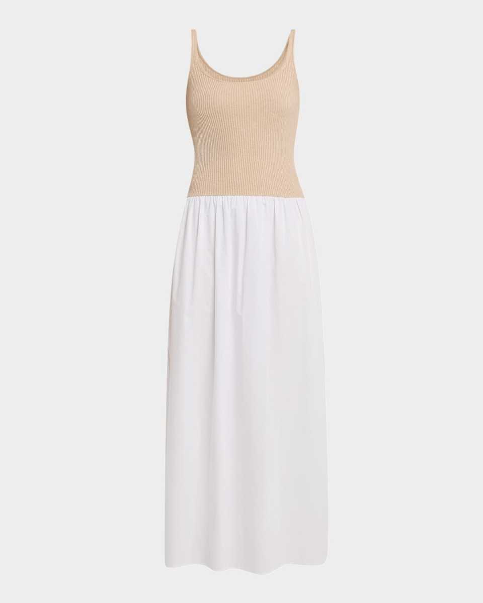 Reversible Cutout Mixed Media Maxi Dress